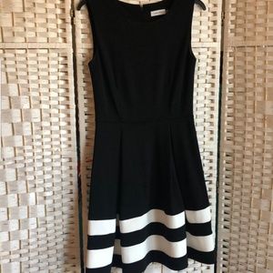 ck black and white dress